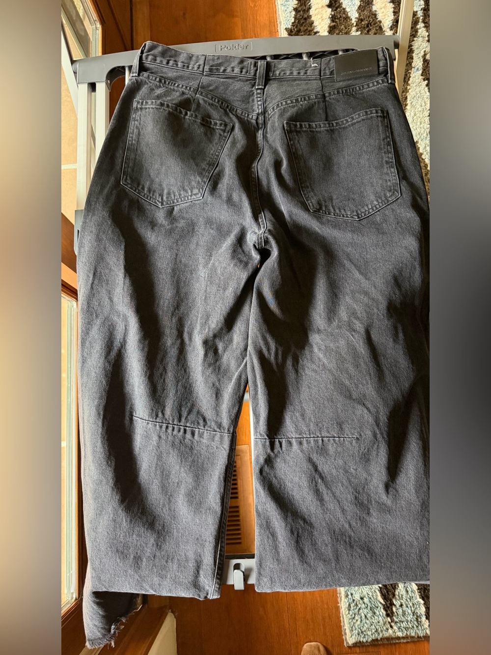 Citizens Of Humanity Horseshoe Barrel Black Cropped Ankle Jeans - Picture 7 of 8